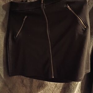 Kids GAP Black Mini Skirt with Zipper Accents